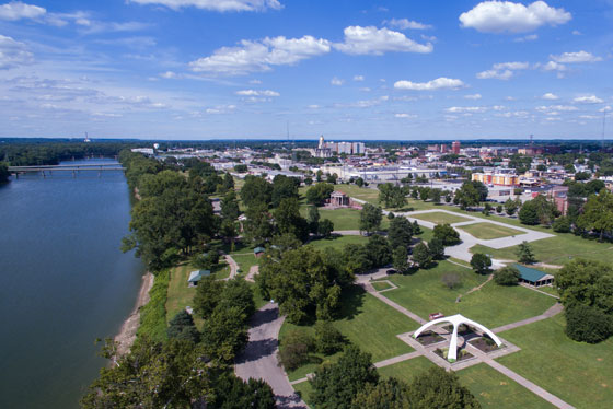 Wabash River in Terre Haute photo