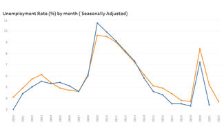 Unemployment rate viz